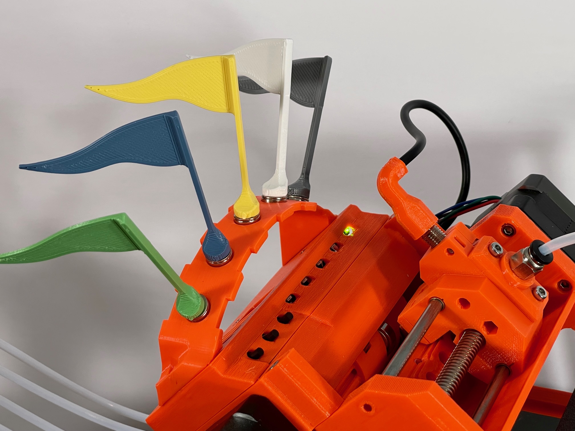 MMU2S Filament Color Indicator Magnetic Flags and Arch Mount