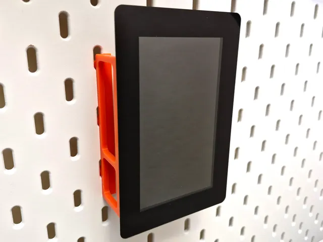 Raspberry Pi Touch Display 2 (5-inch) IKEA Skadis Mount [Portrait]