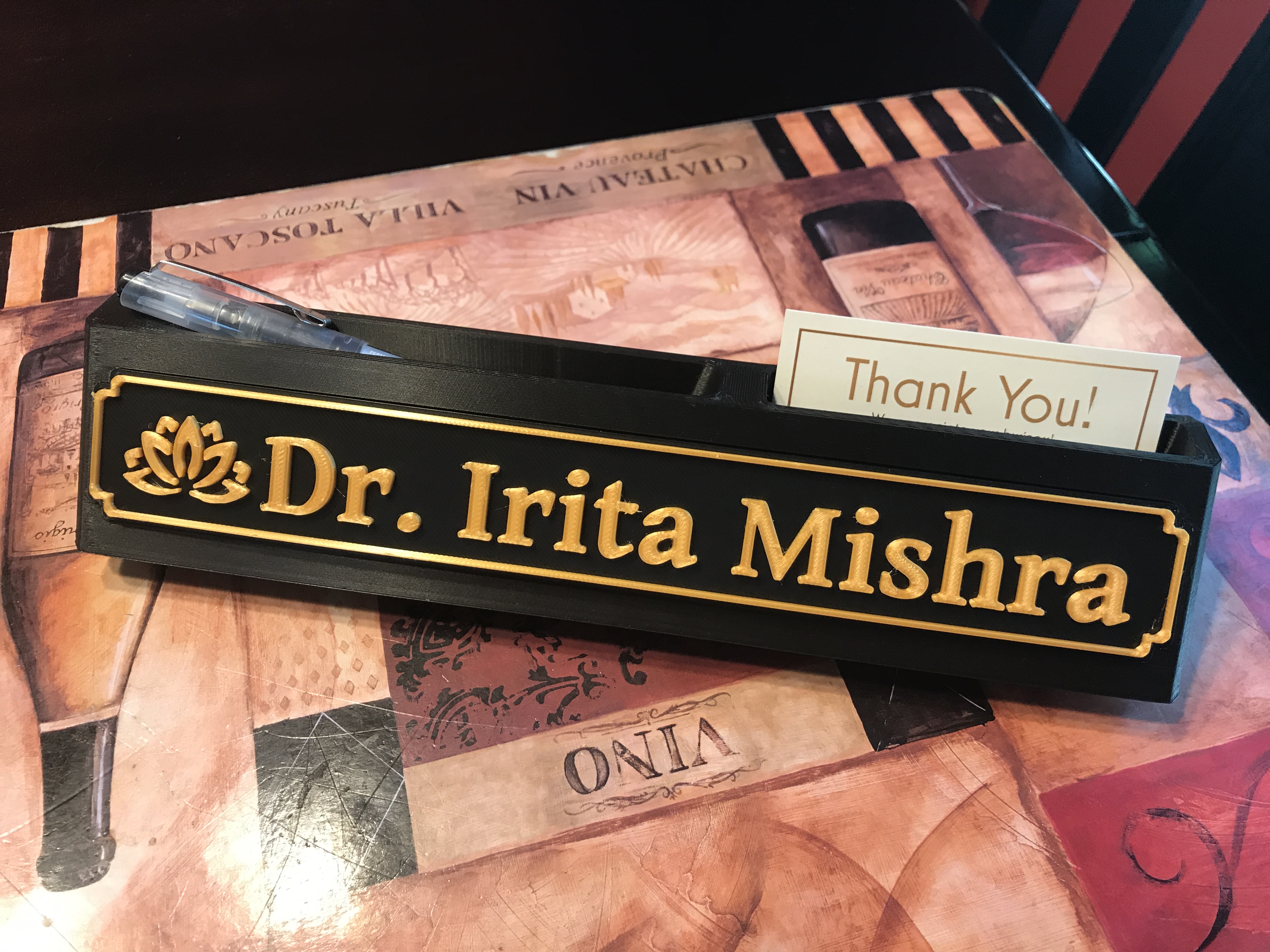 Professional Name Plate (+Card/Pen Holder)