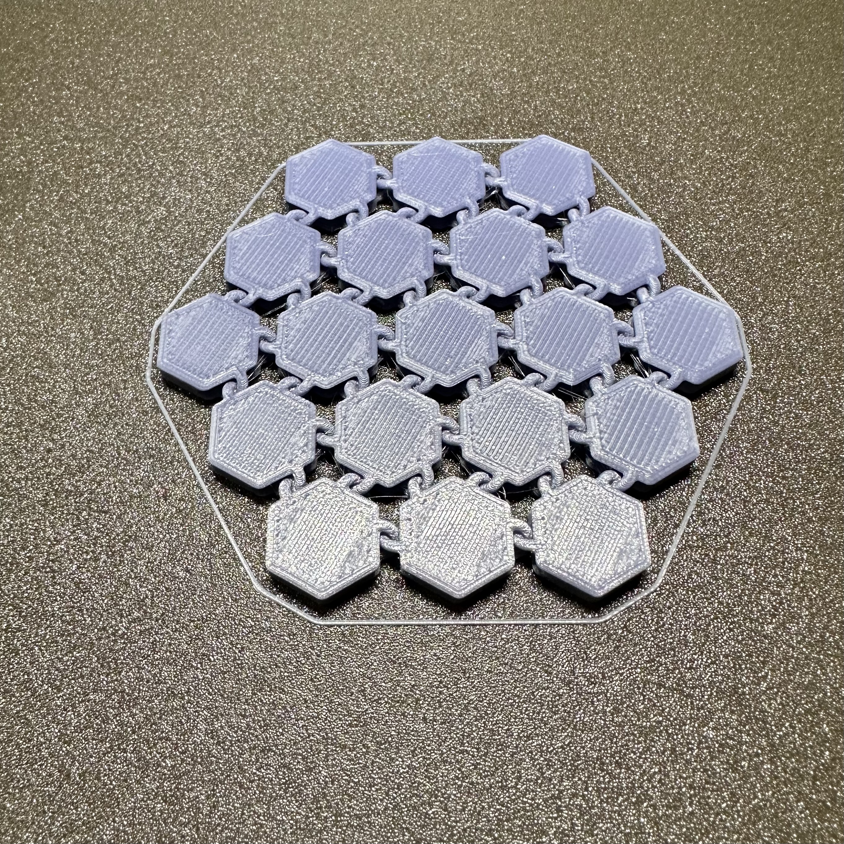 Coasters - hexagonal fabric
