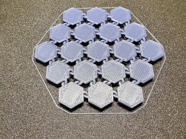 Coasters - hexagonal fabric