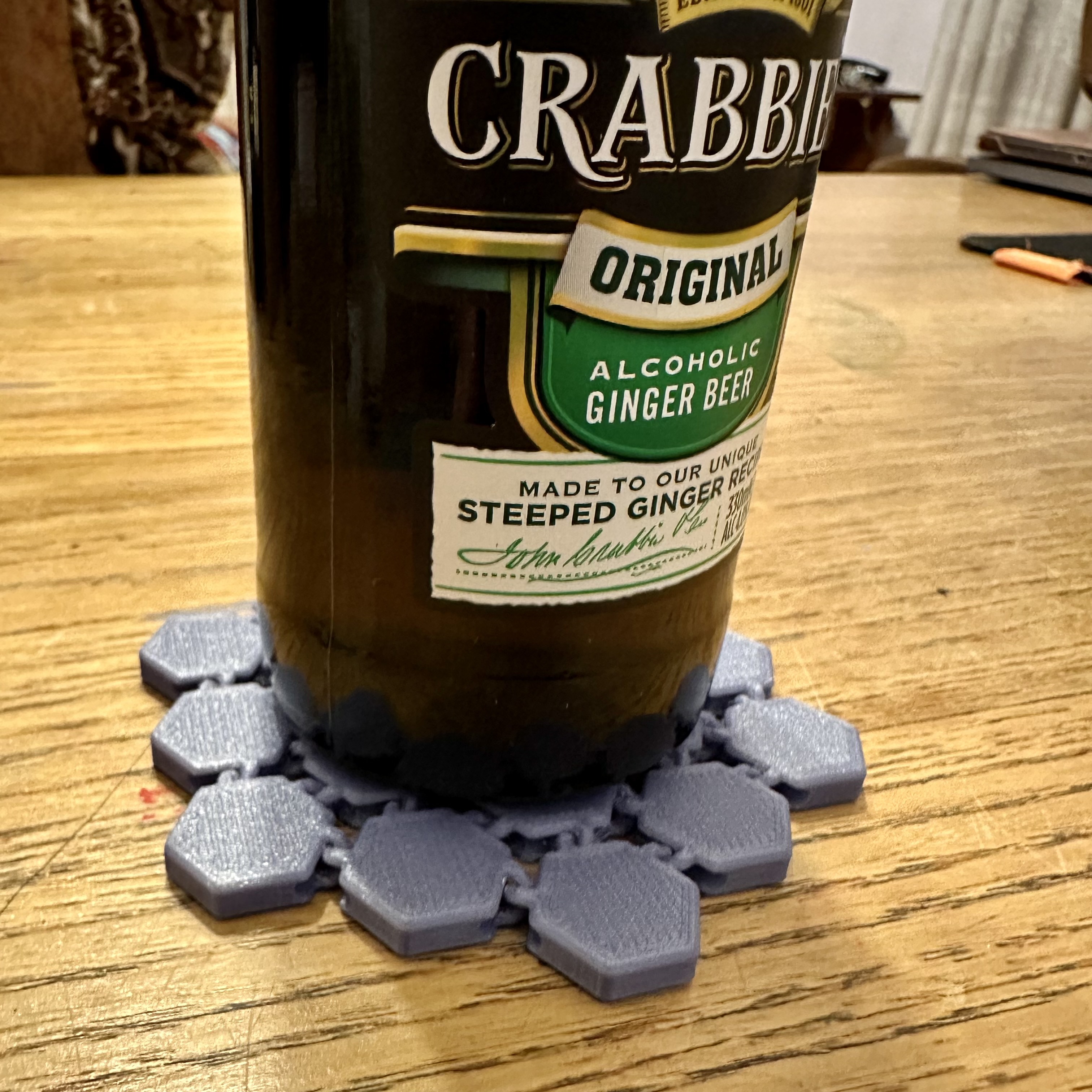 Miniatura 3 do modelo 3D Coasters - hexagonal fabric