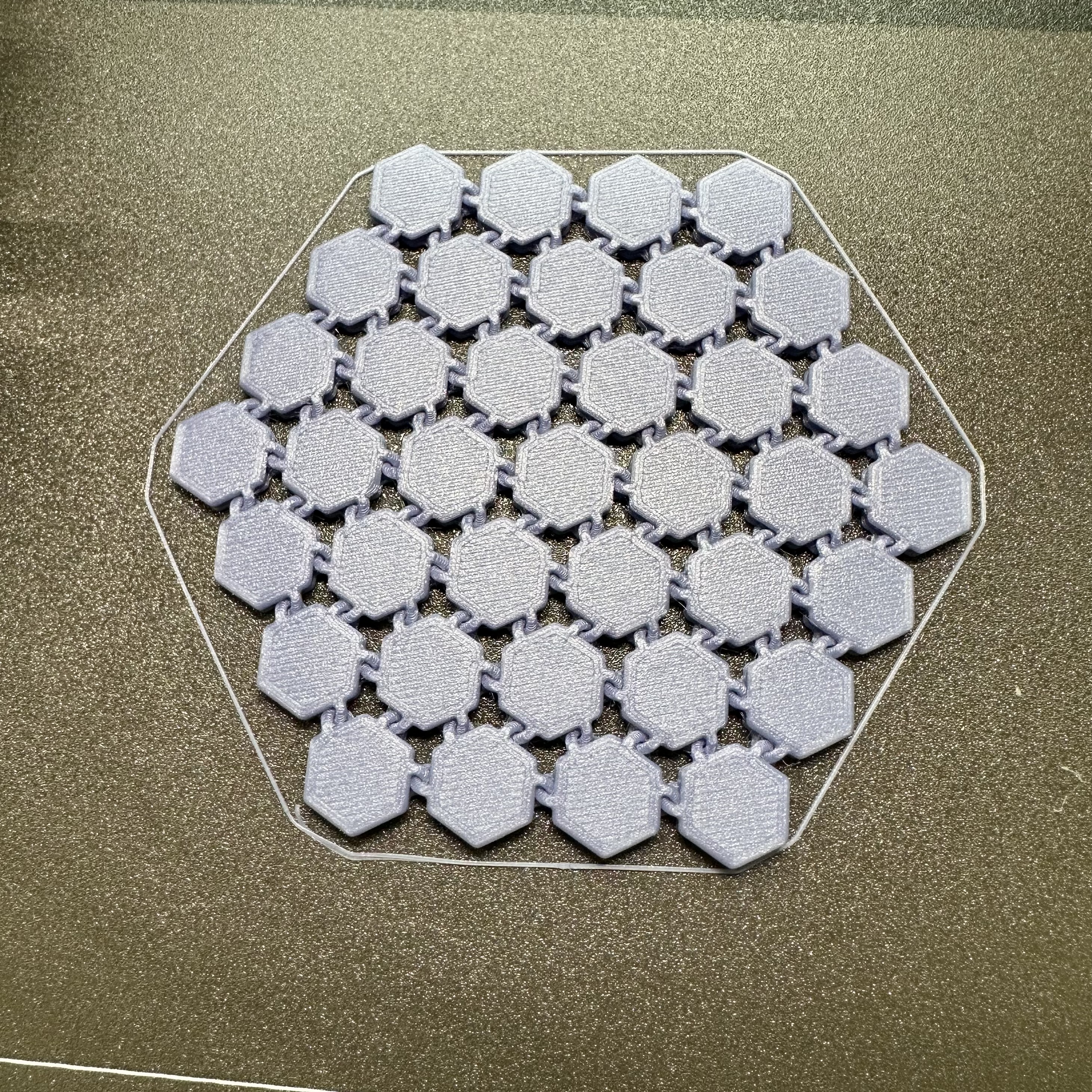 Miniatura 4 do modelo 3D Coasters - hexagonal fabric
