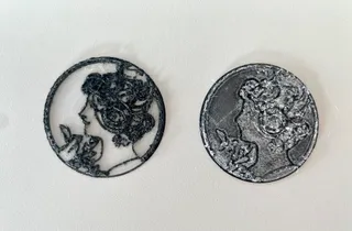 art deco earrings  2nd trial / secesni nausnice druhý pokus