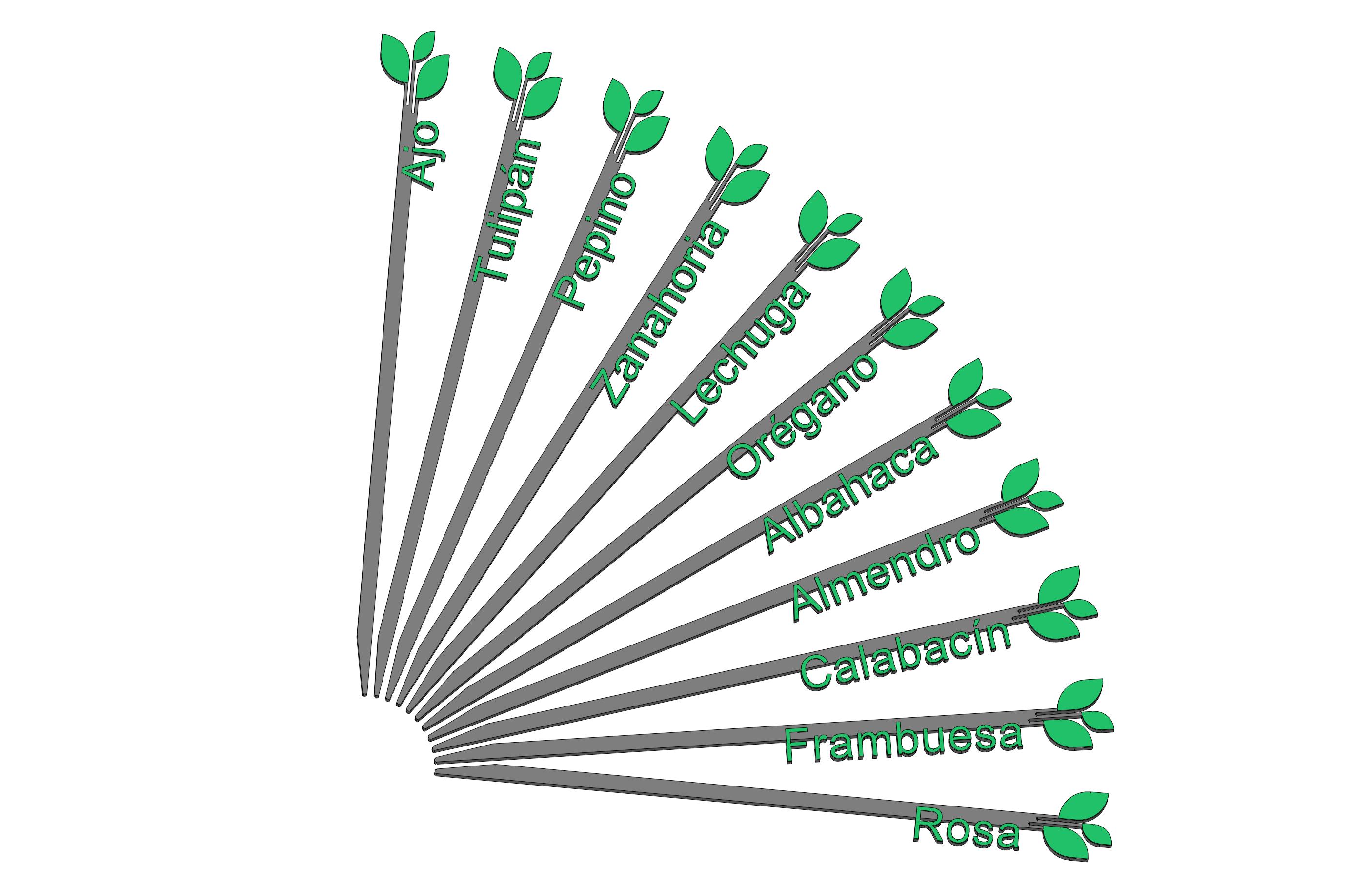 +250 etiquetas / carteles para plantas, huerto... Español (+250 labels for plants, gardening... Spanish)
