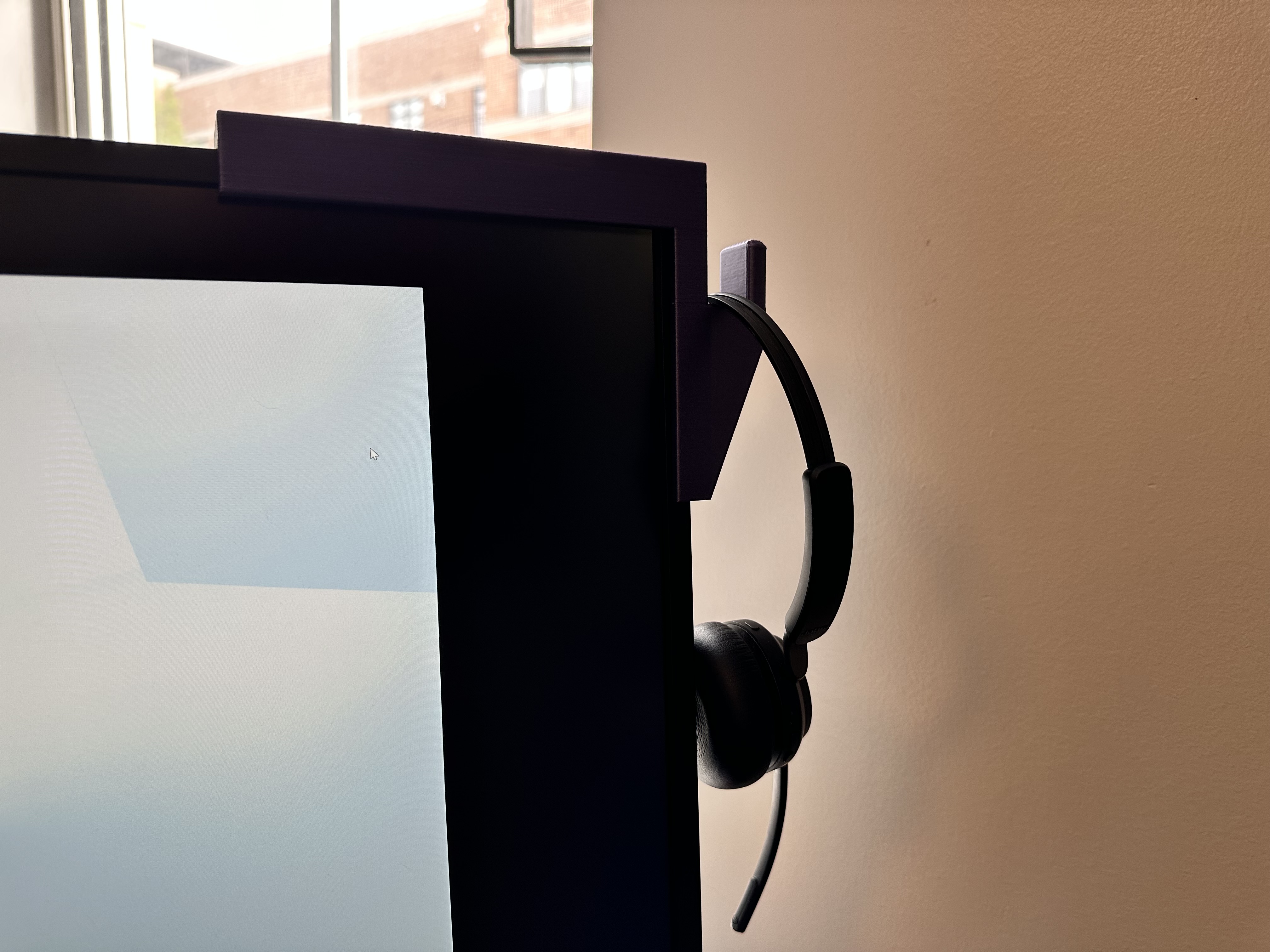 Headset / Headphones Holder for LG 27UL500-W 27-Inch Monitor