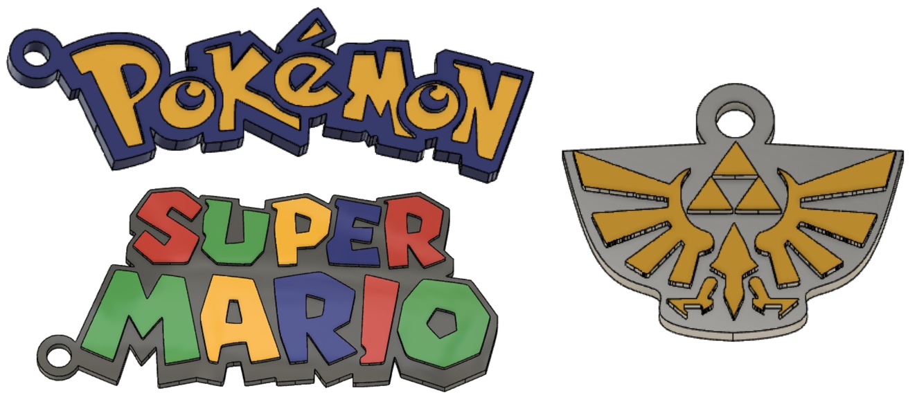 Retro game keychains