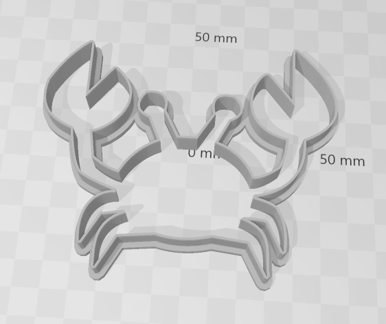 Crab cookie cutter 02cm - 10cm