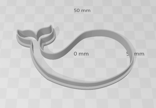 Whale cookie cutter