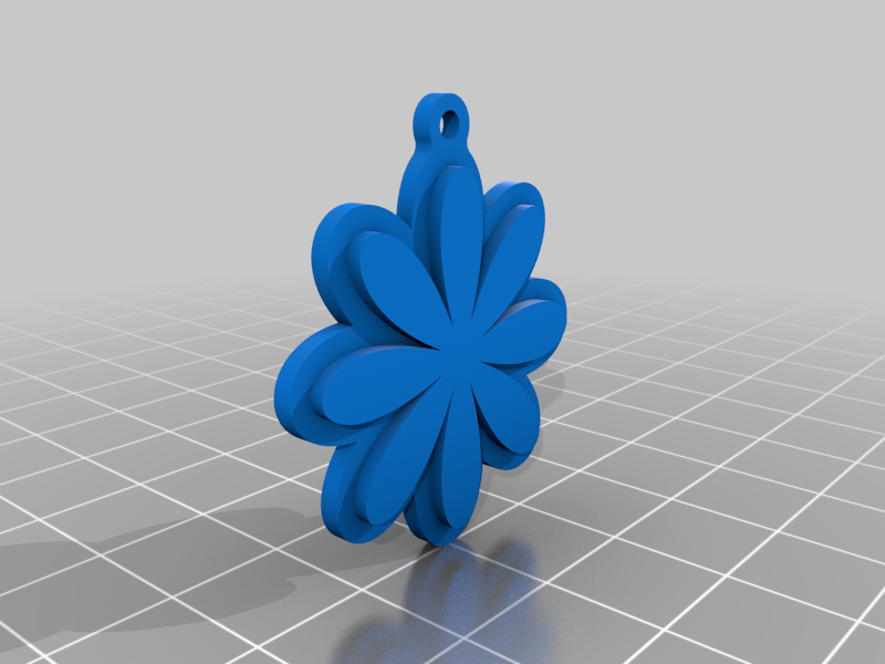 Miniatura 2 do modelo 3D Flower earrings