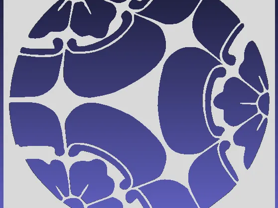 Triple plumb blossom stencil