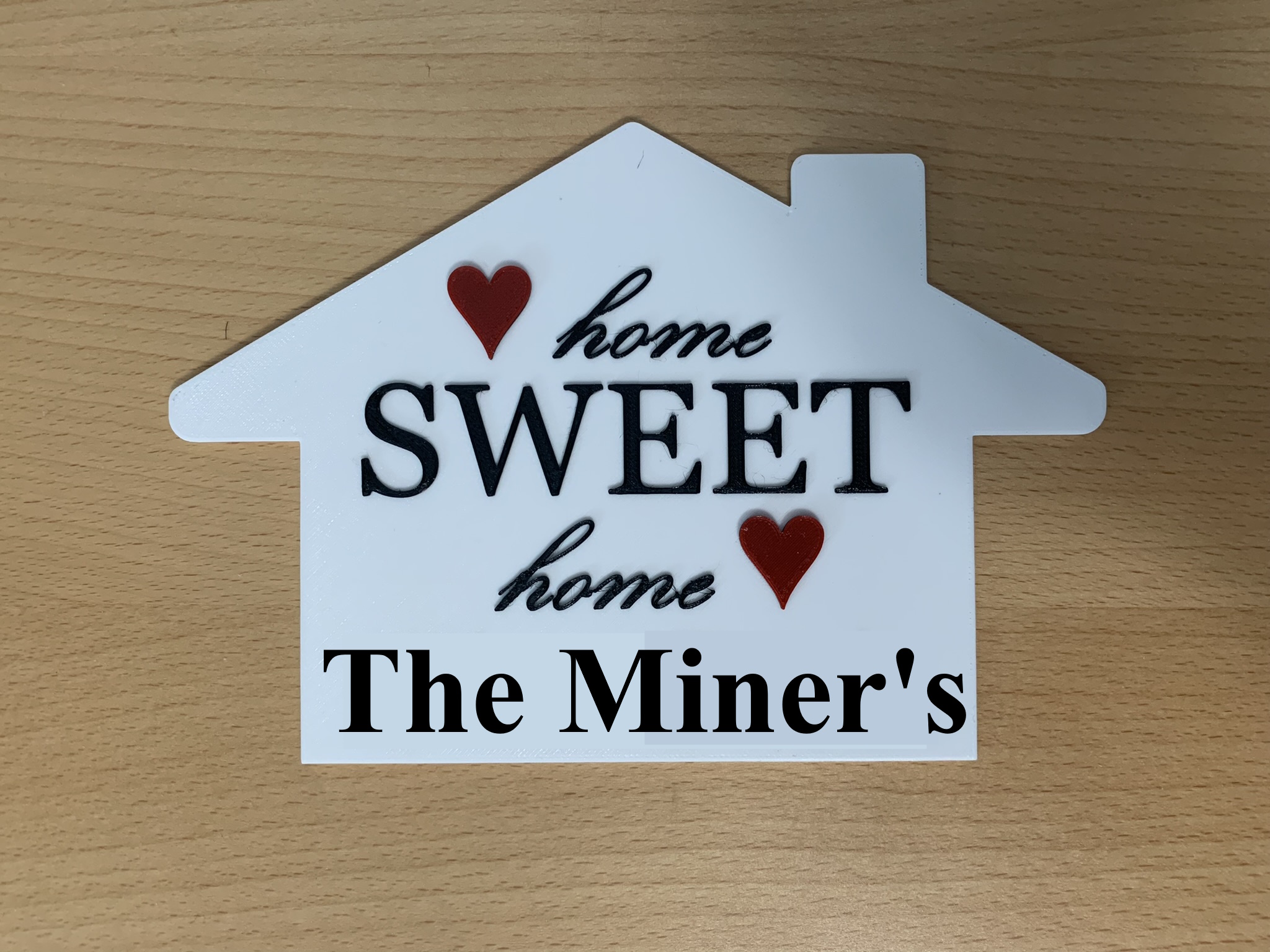 Customizable home sweet home sign by teraflop download free stl model