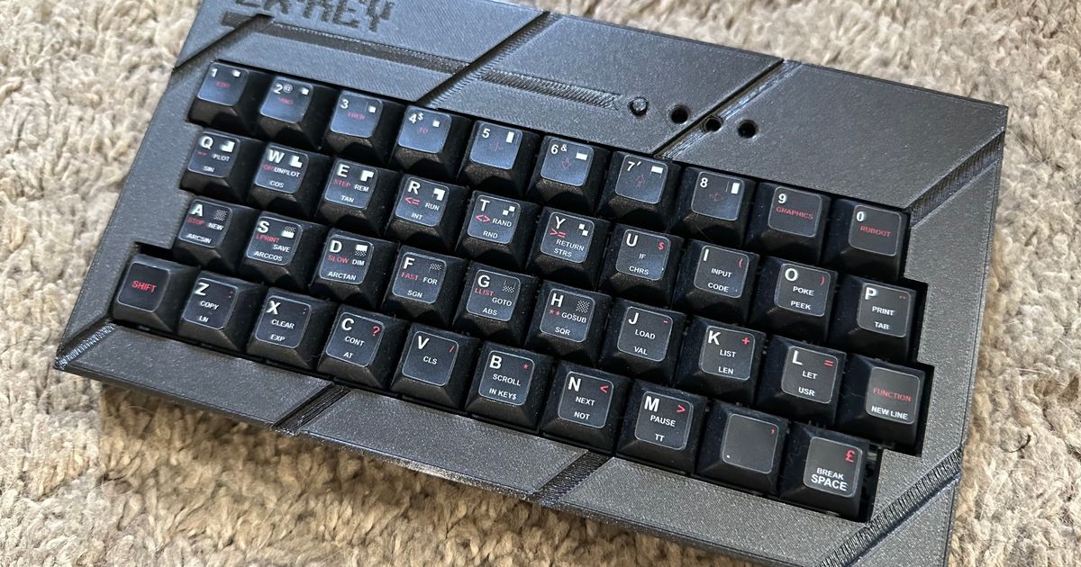 ZX-Key Case for ZX81 Keyboard Addon by Robeena Shepherd | Download 