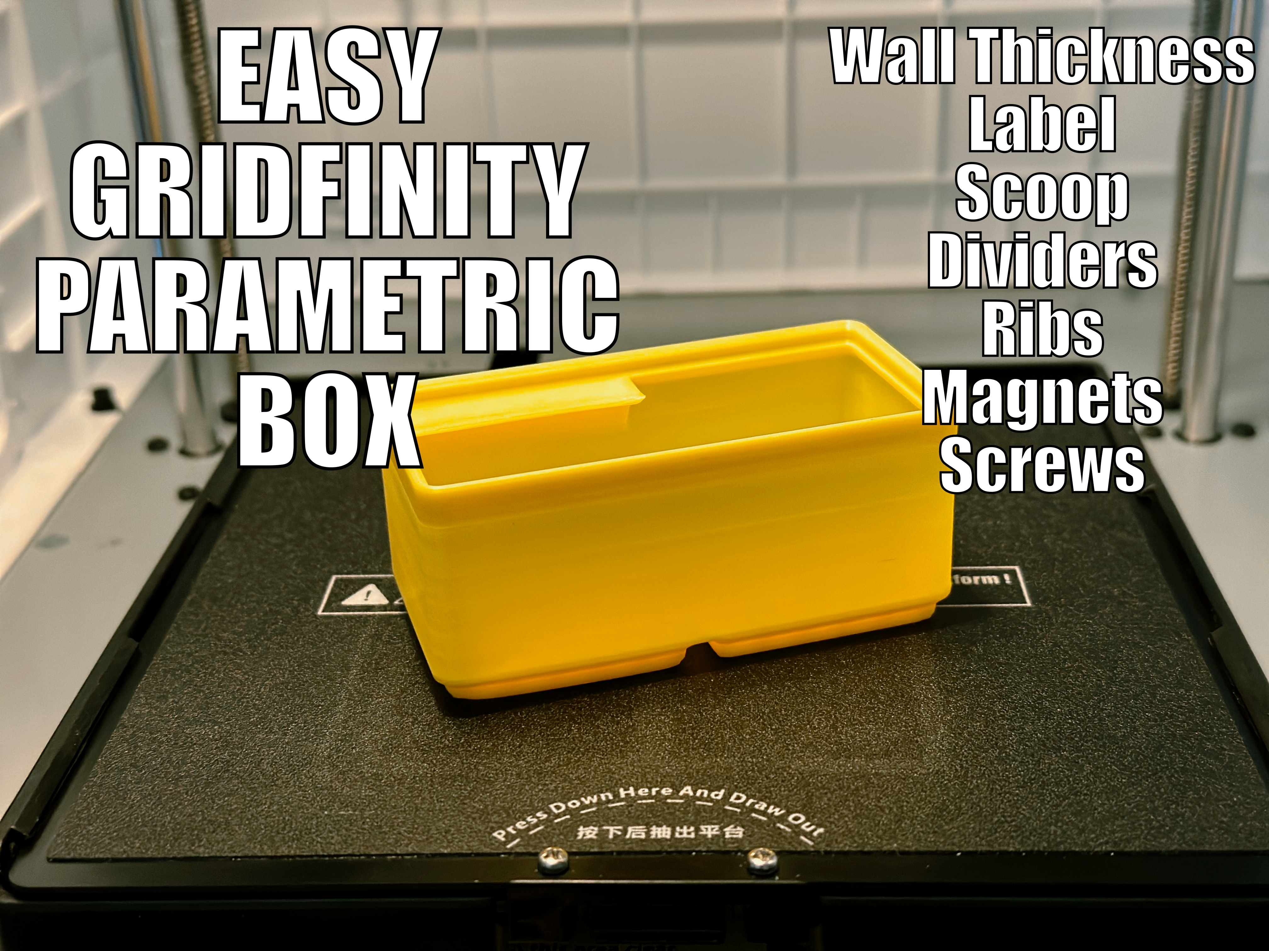 Easy Gridfinity Parametric Box