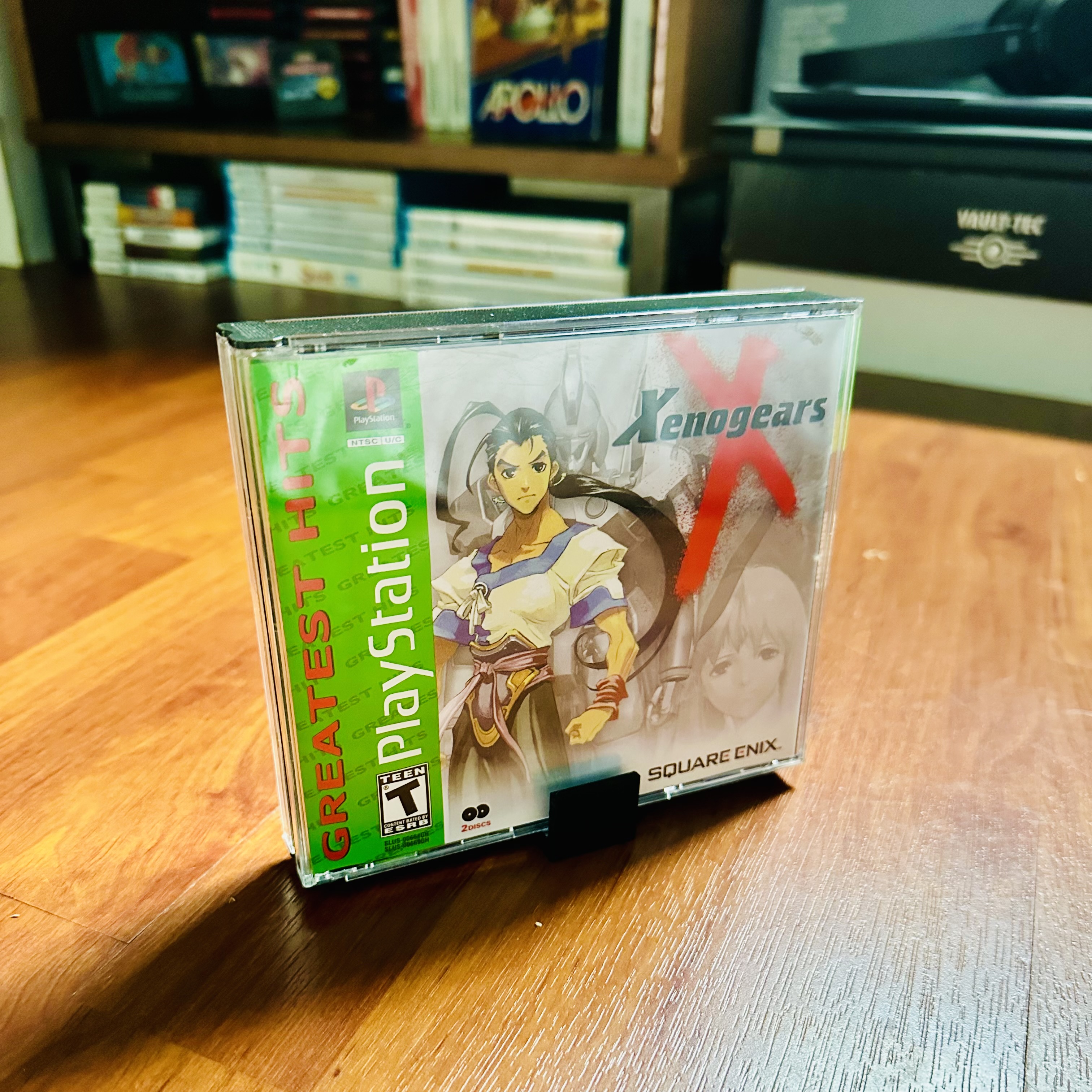 Game display stand for PS1 double jewel case & long box/Sega Saturn long jewel case/NES boxes/GBA & Game Boy boxes/Genesis boxes/3DO case/Atari box/Intellivision box