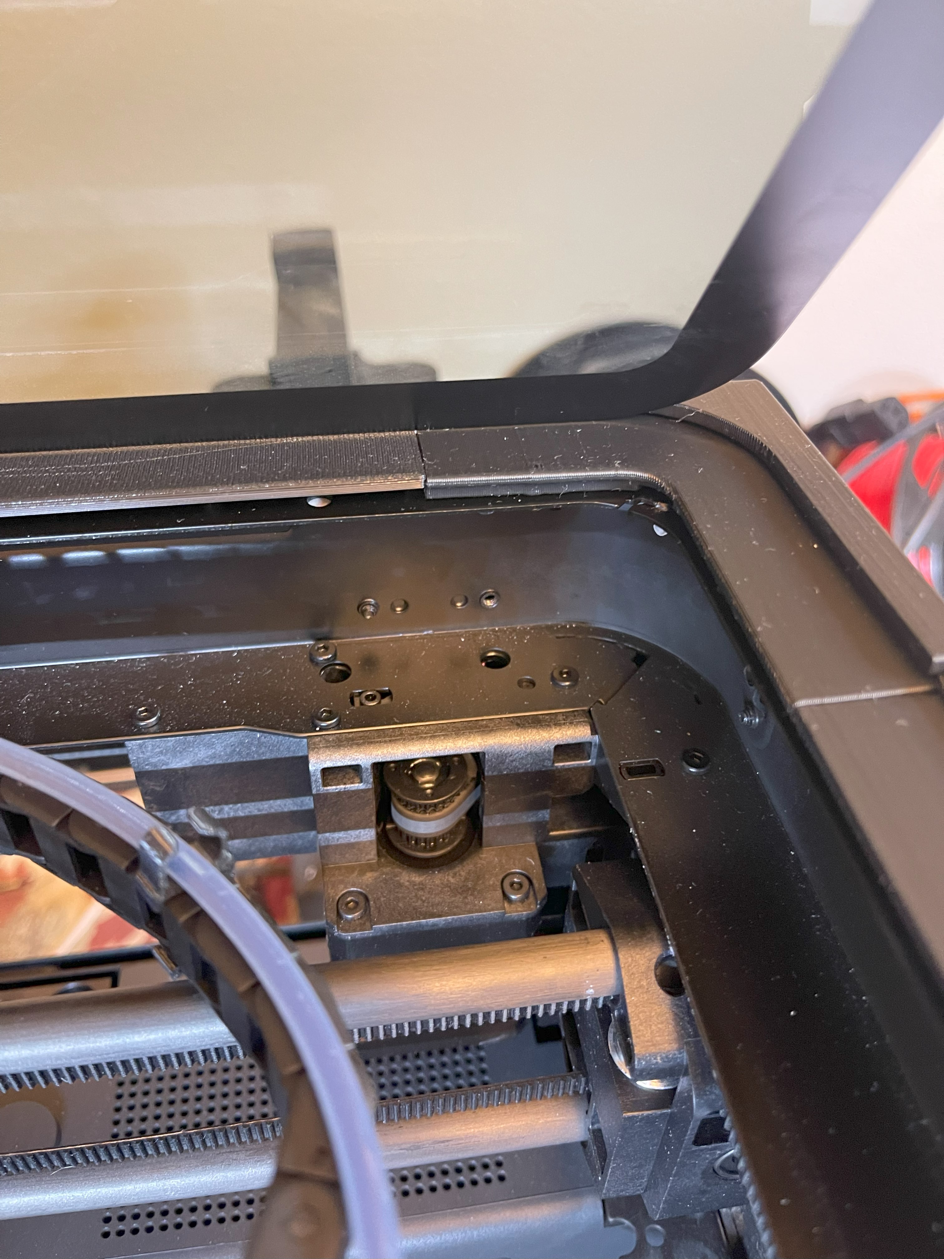 Bambu Lab P1P with Pegboard X1C Glass Top Holder Frame by Julio