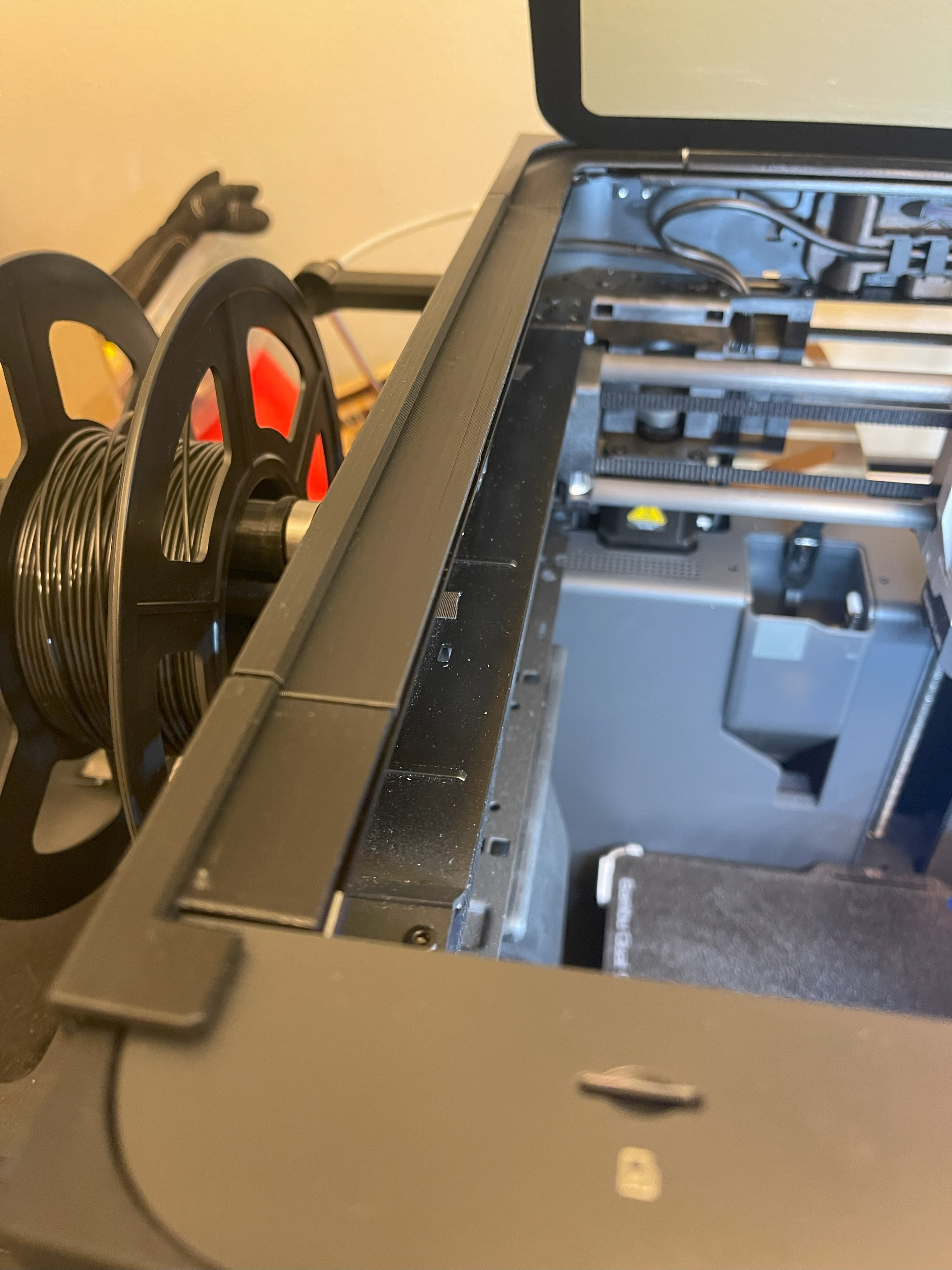 Bambu Lab P1P with Pegboard X1C Glass Top Holder Frame by Julio