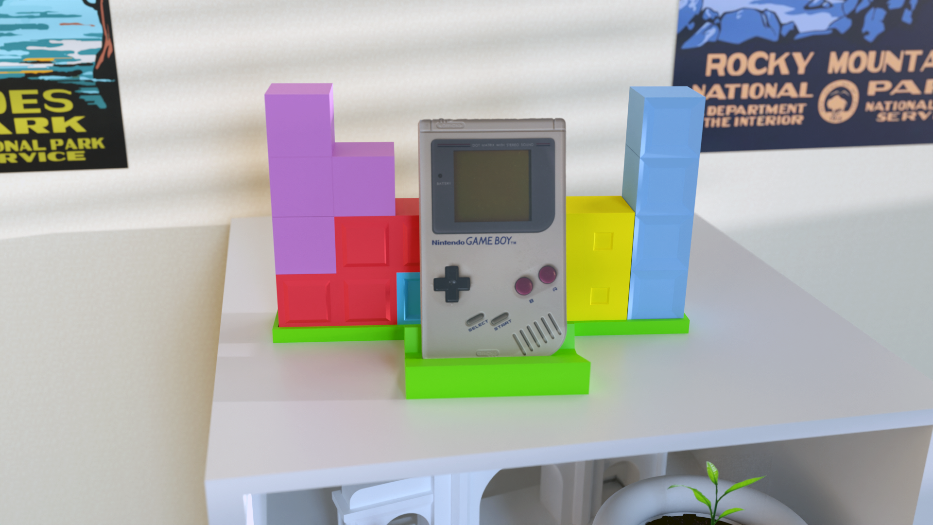 Modular Tetris Game Boy Display Stand