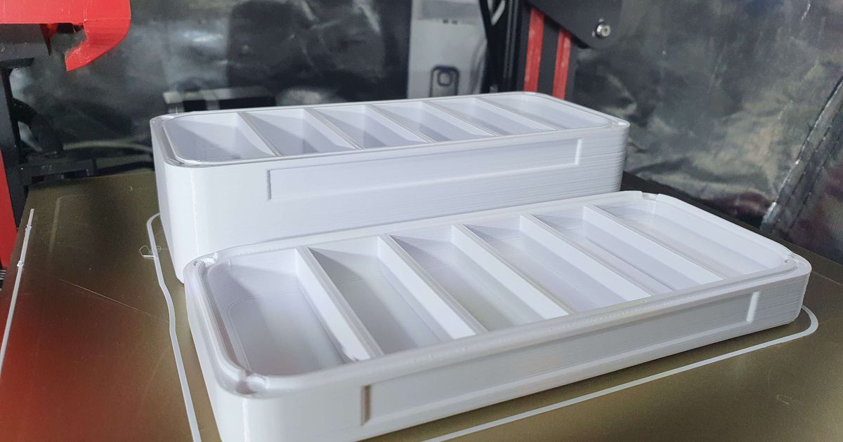 6 Compartment Magnetic Storage Container with Removable Screw Tray by ...
