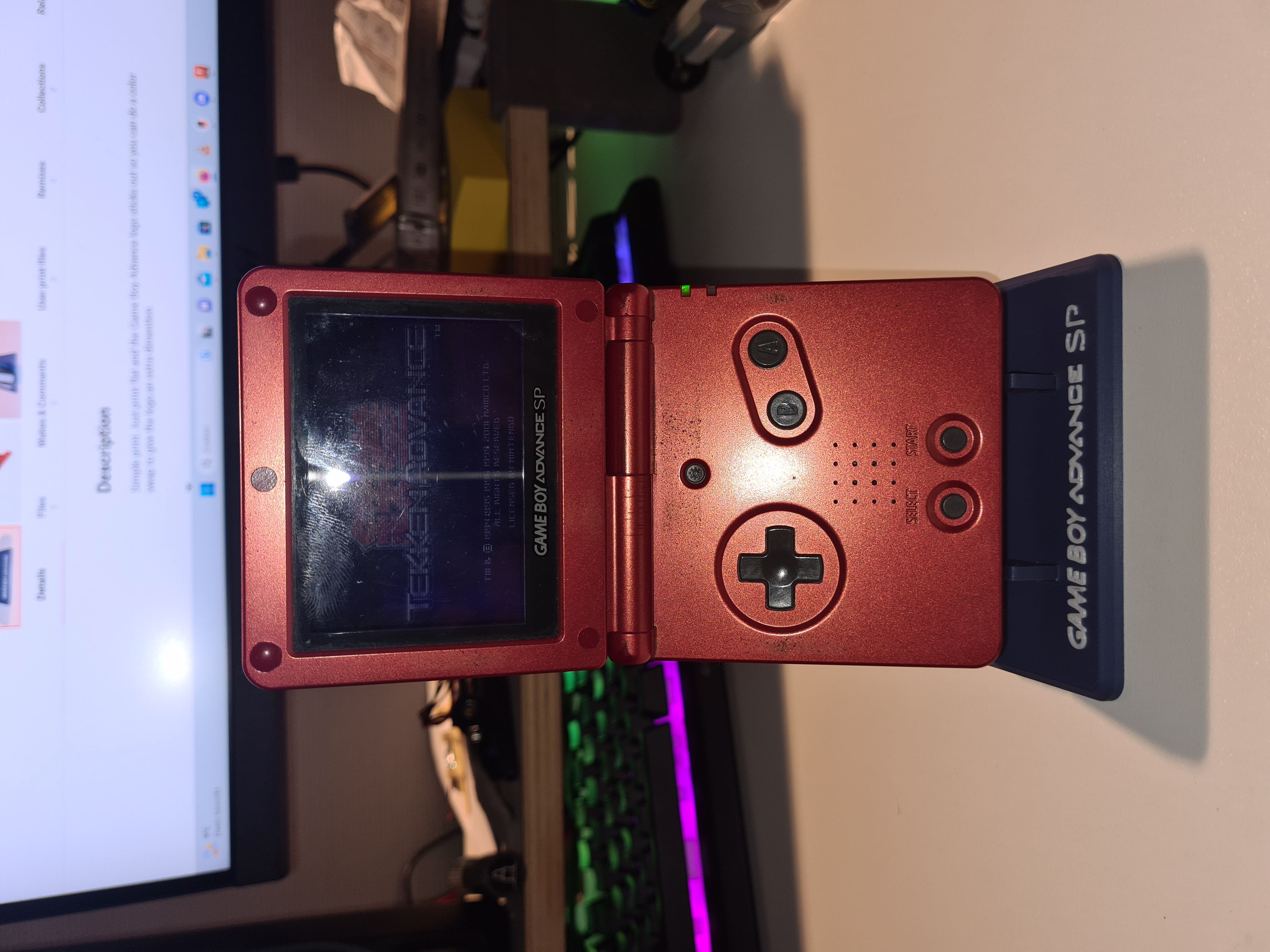 GameBoy Advance SP display stand