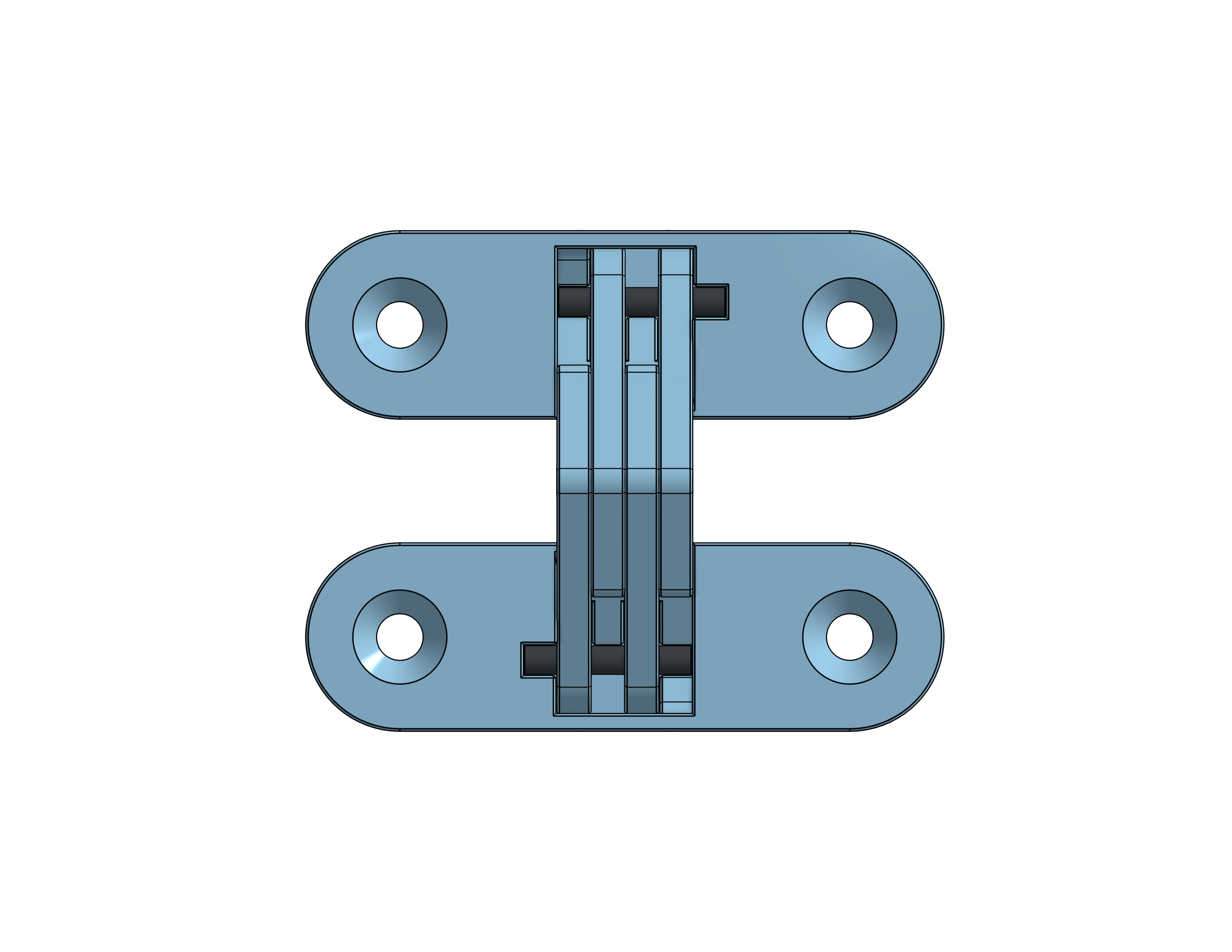 Miniatura 4 do modelo 3D 180° Stealth Concealed Hinge