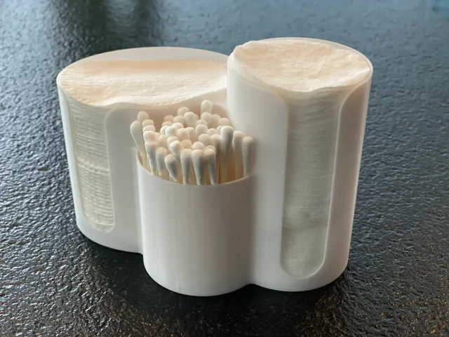 Cotton pad and tips holder Duo