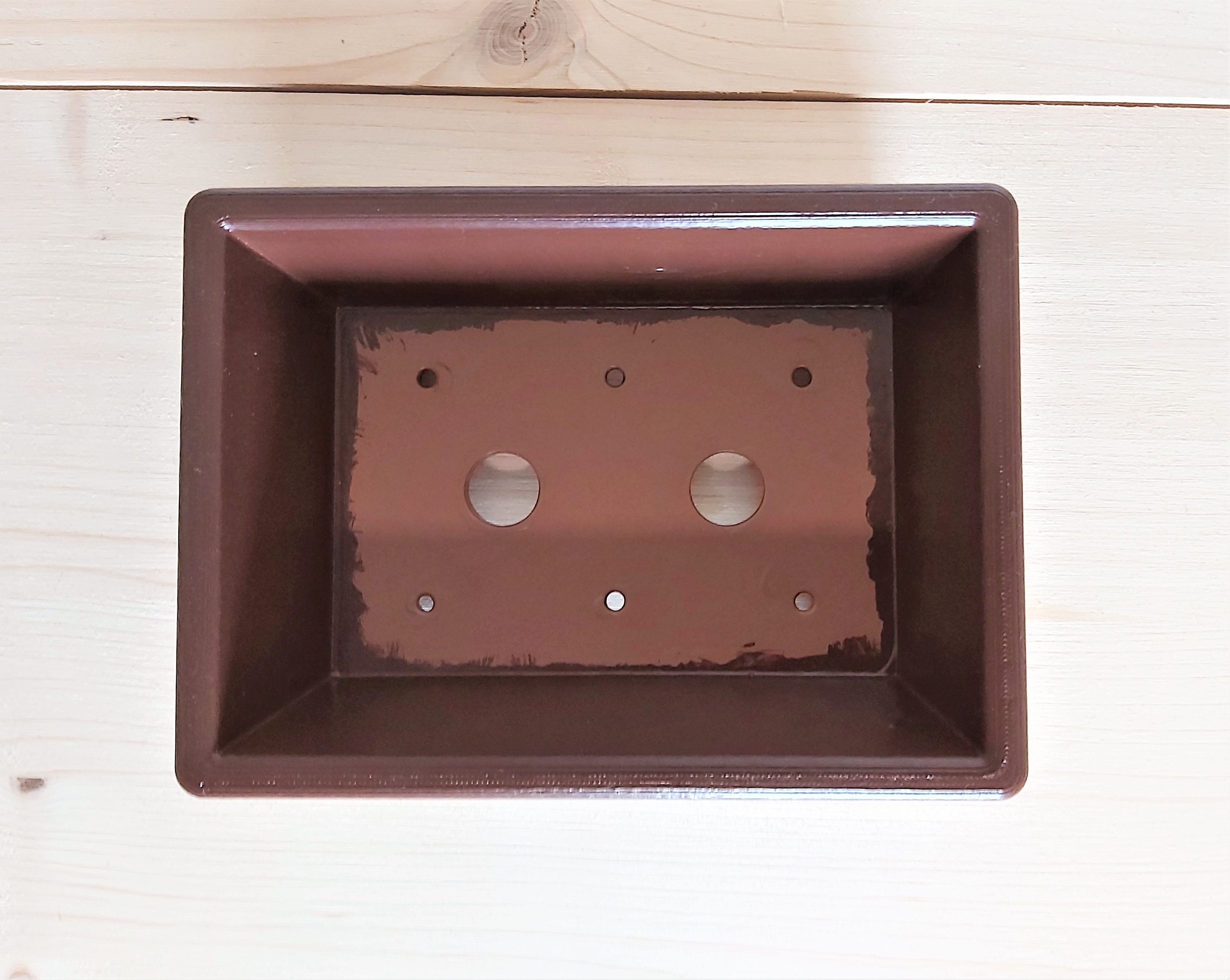 Miniatura 3 do modelo 3D Bonsai pot 02 rectangular (shohin)