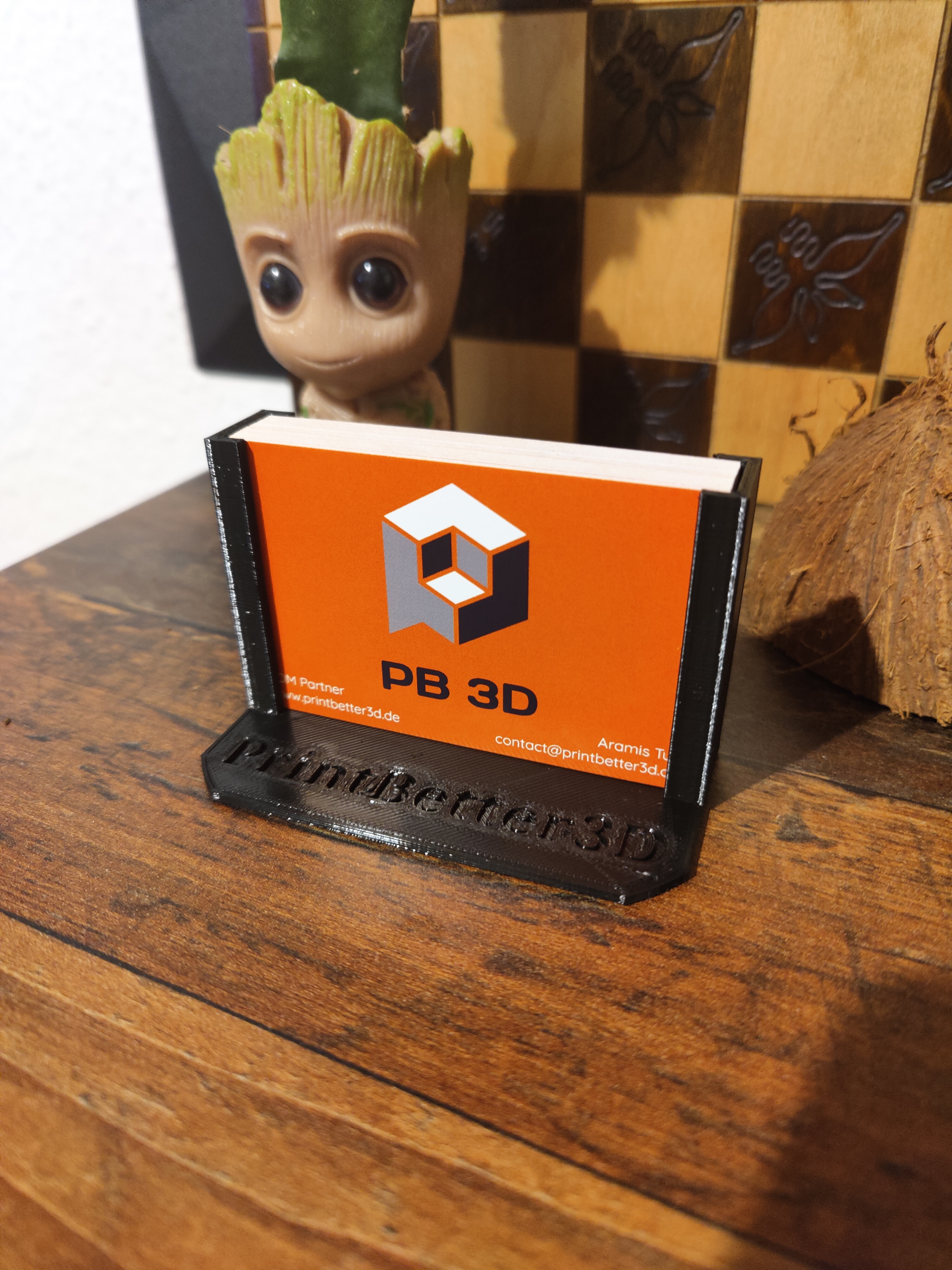 Innovativer 3D-gedruckter Visitenkartenhalter