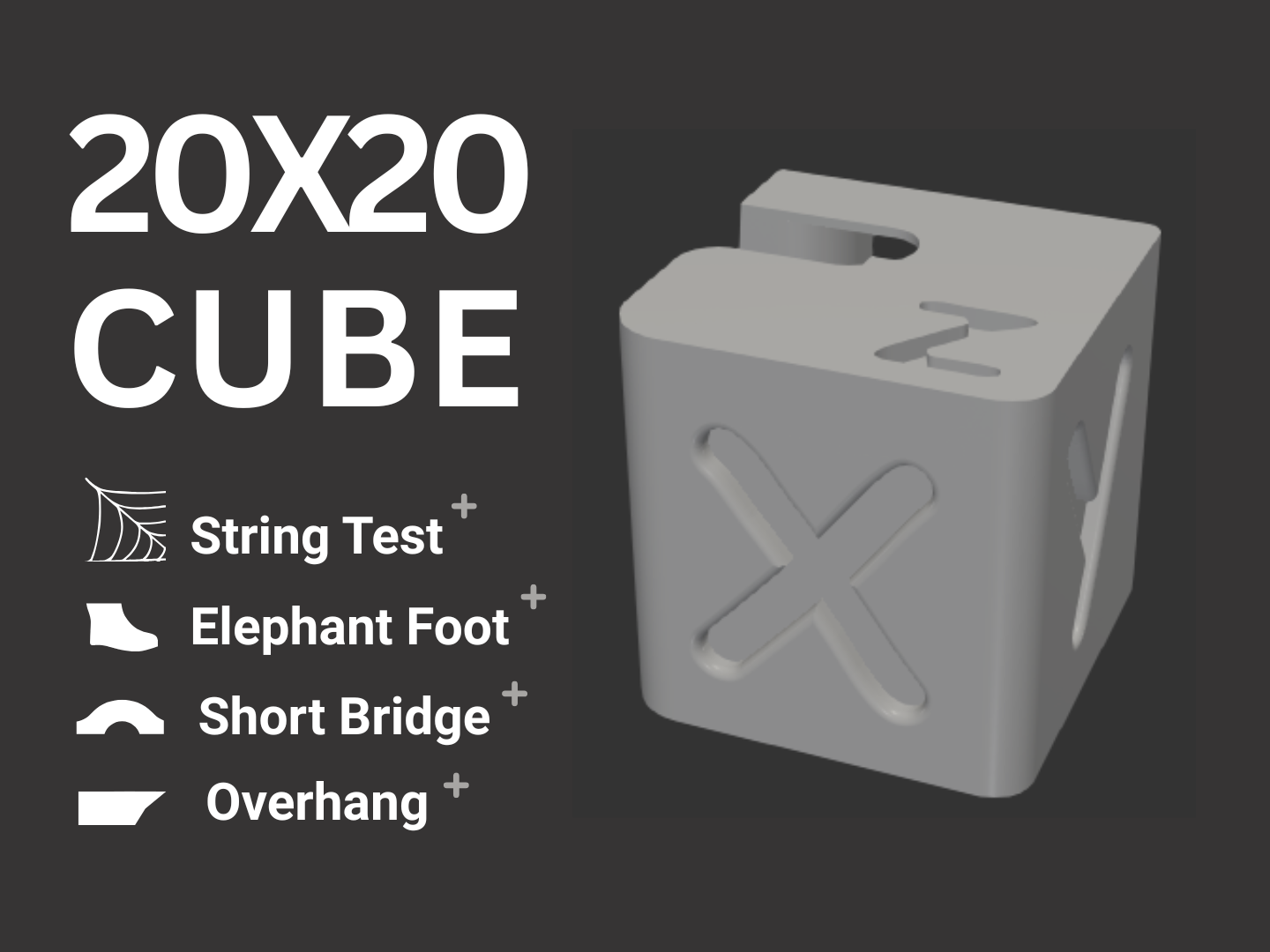 20 x 20mm Calibration Cube