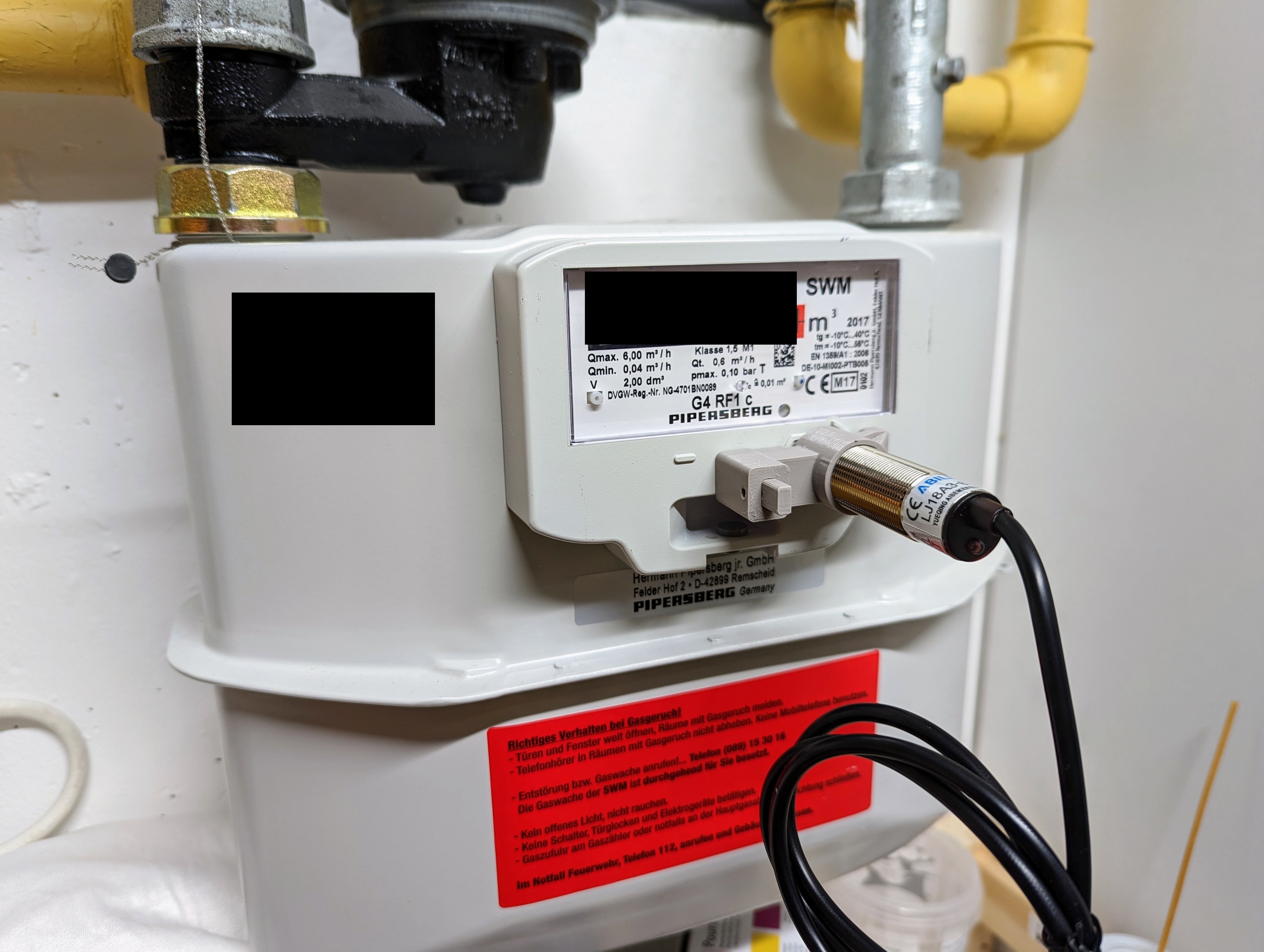 Gas meter inductive sensor holder G4 RF1 c