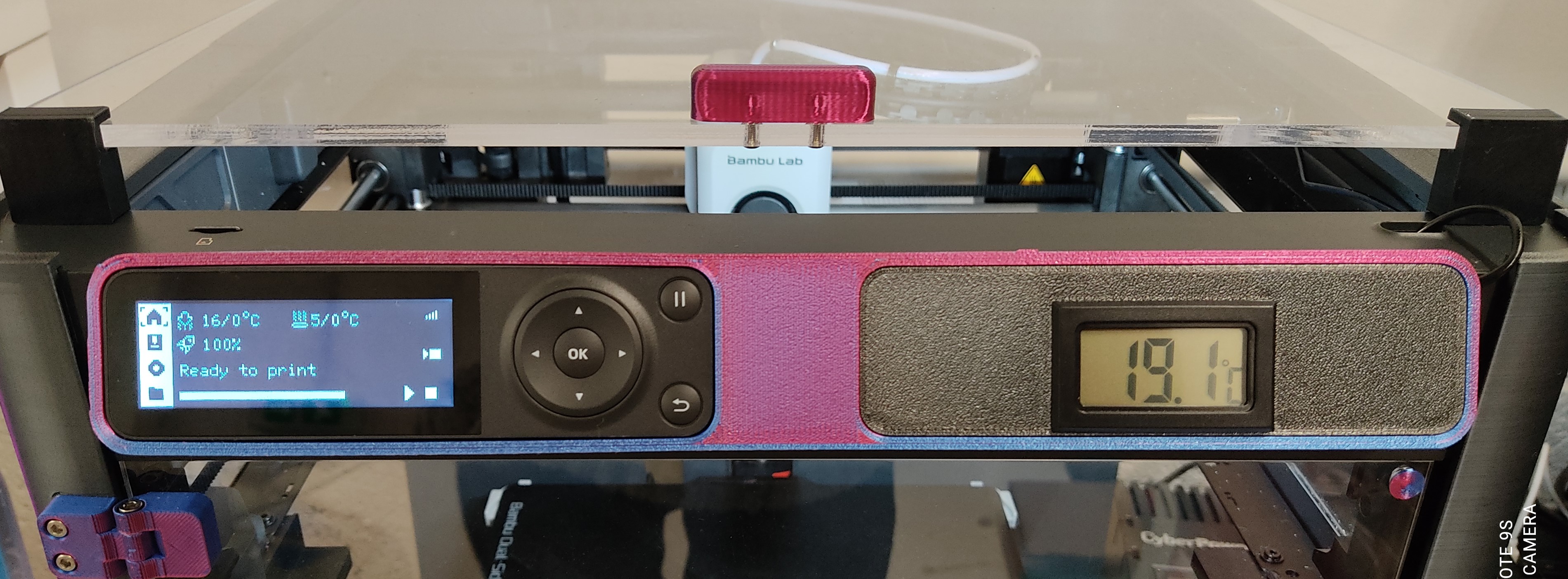 display holder for temperature sensor and front panel 3D model thumbnail