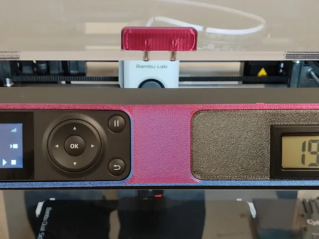 display holder for temperature sensor and front panel