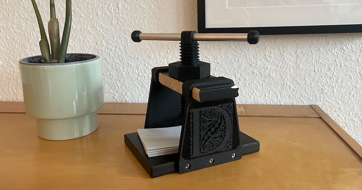 Mini Book Press von Dizzelowski Kostenloses STLModell herunterladen