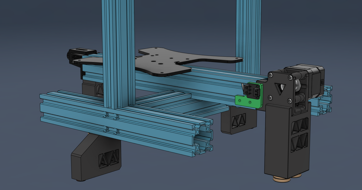 Ender Cross Support Feet (Alpha) - Ender 3 V2, Neo by LH | Download