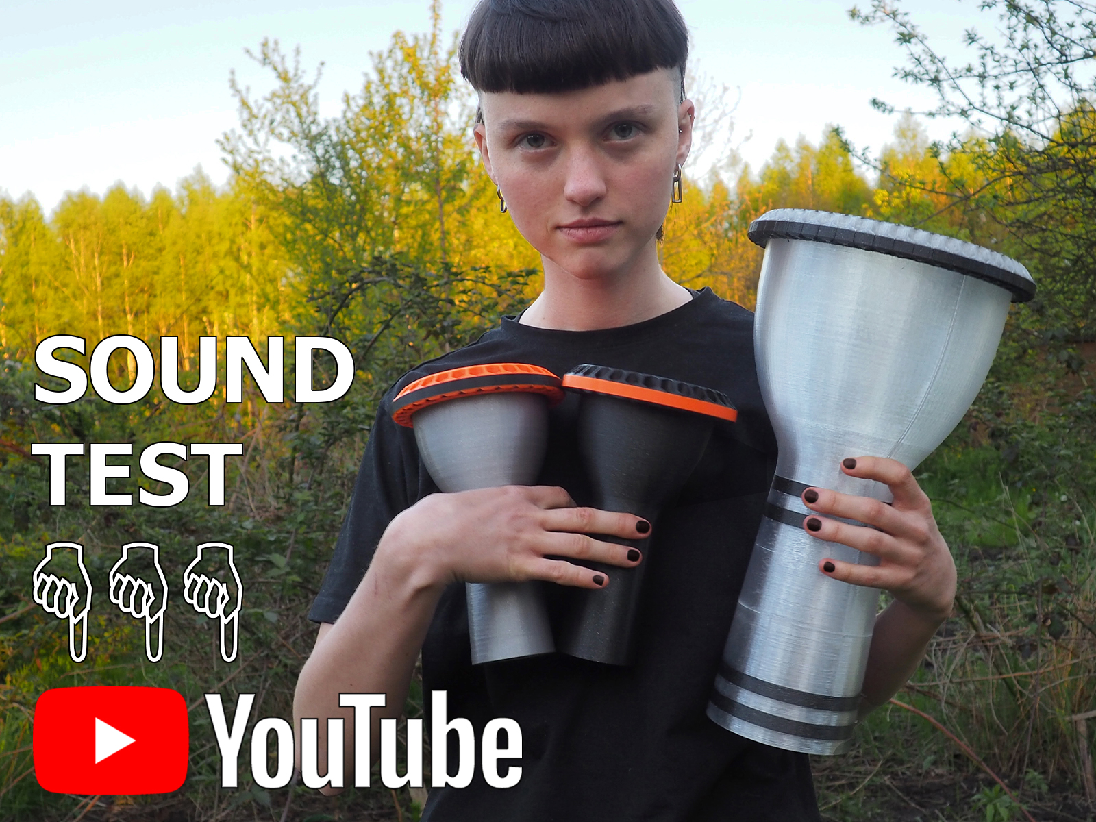 Fully 3D Printable Working Djembe Drum 3D model thumbnail
