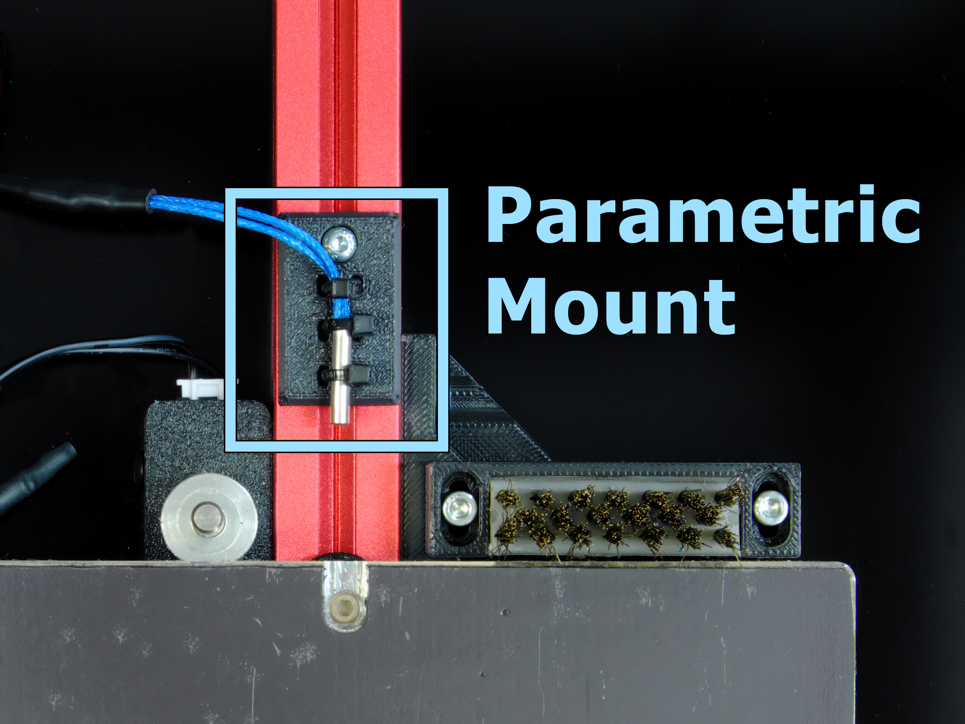 Wire & Thermistor Holder (Parametric) 3D model