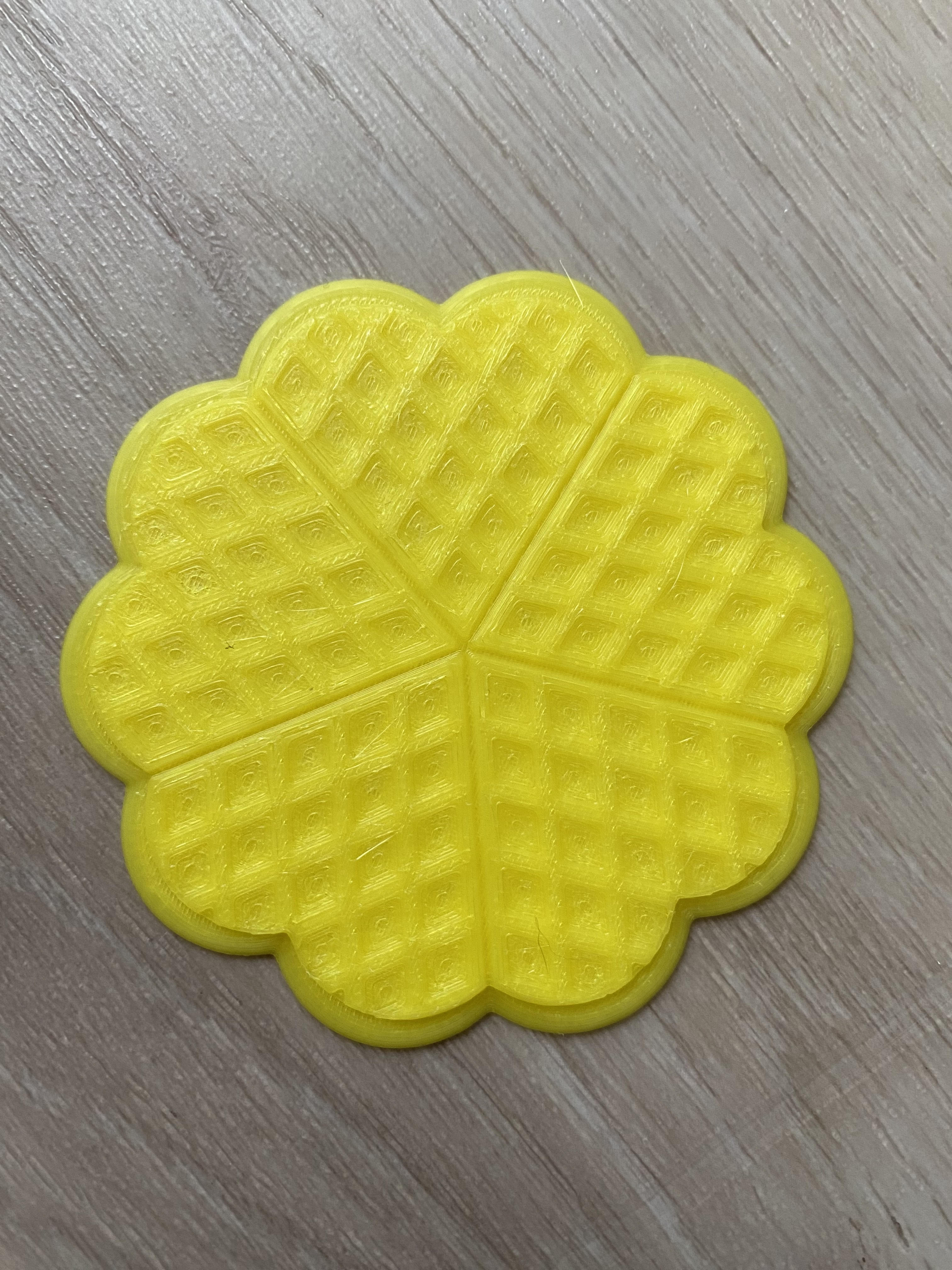 heart shaped waffle coaster