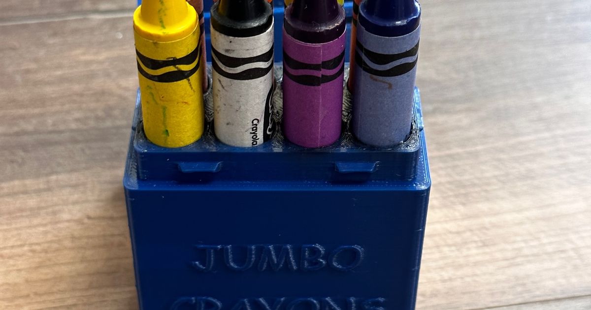 Jumbo Crayon Case by mattj1230 Download free STL model