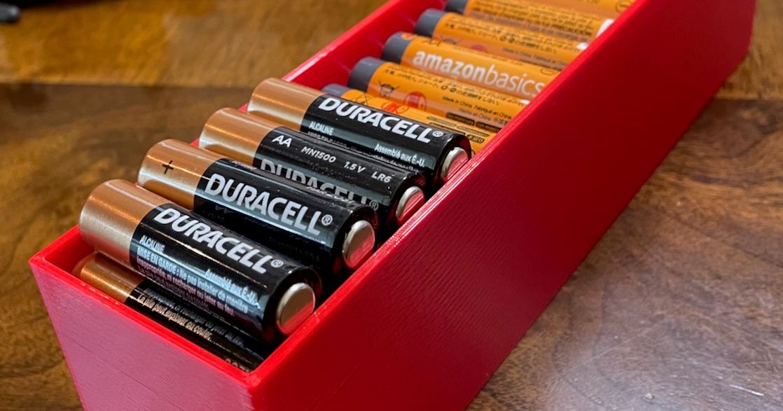 Simply large AA battery box by ronguest Download free STL model