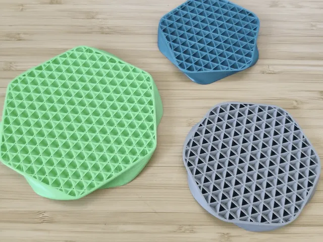Coaster with infill pattern