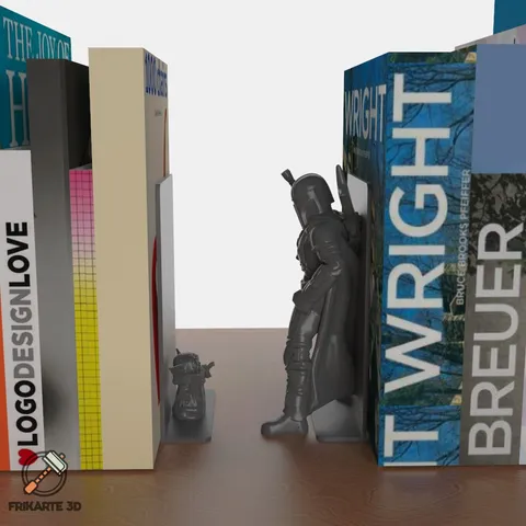 The Mandalorian & Baby Yoda Bookends