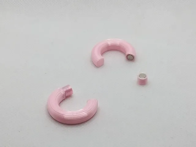 Magnetic hoop earrings