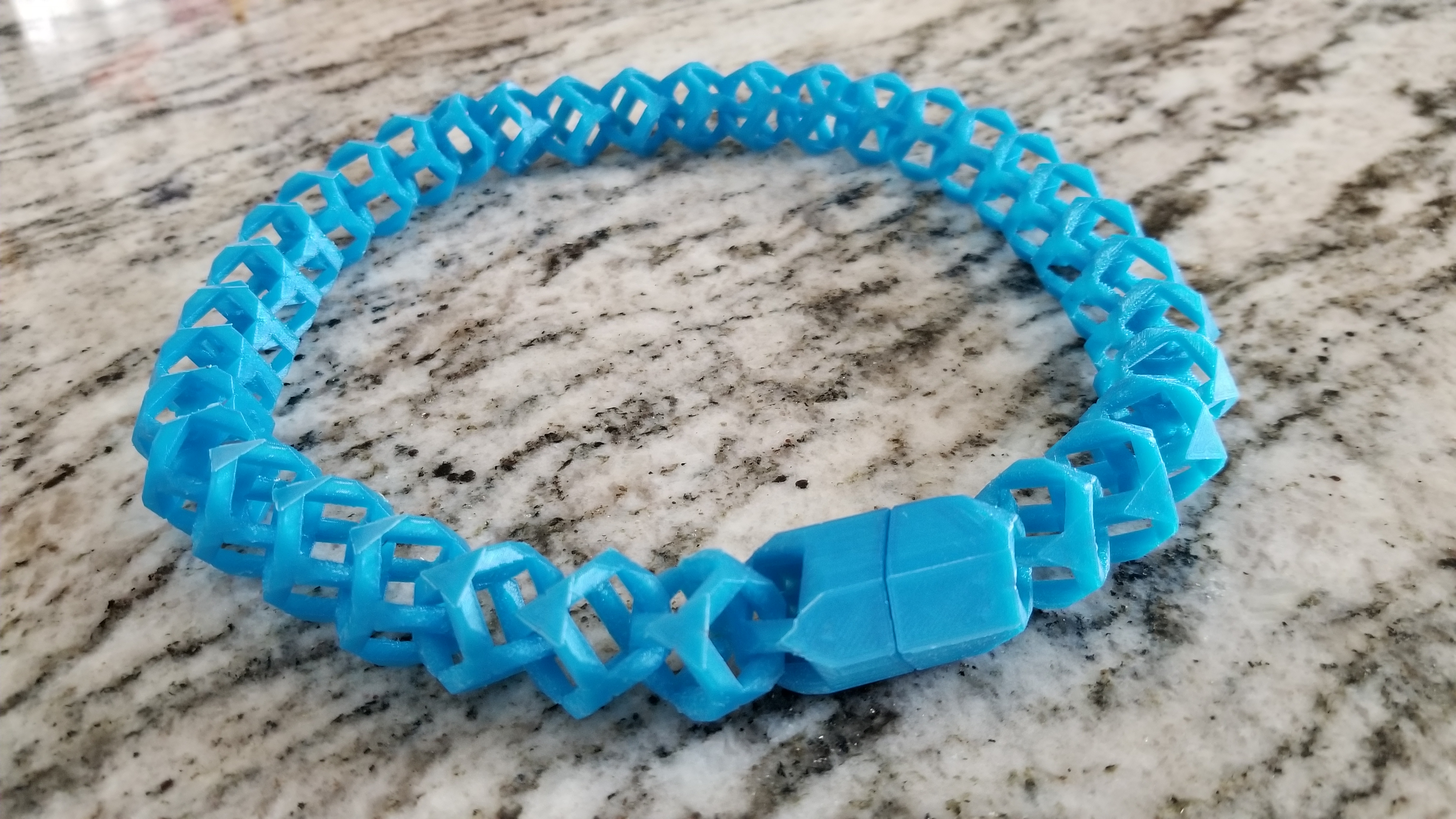 Geo-Cube Necklace-Bracelet with Twist-Lock Clasp