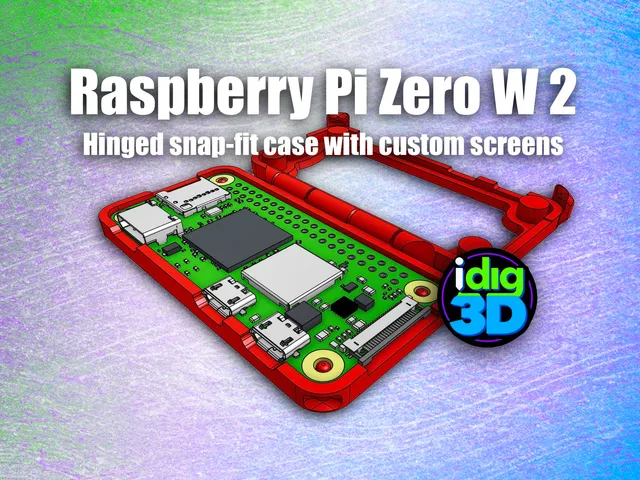 Raspberry Pi Zero 2 W print-in-place hinged case
