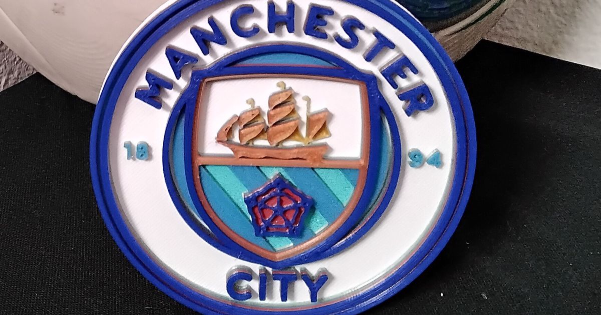 Convex Manchester City FC coaster or plaque by DaddyWazzy_TheCreator ...