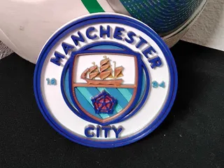 Convex Manchester City FC coaster or plaque by