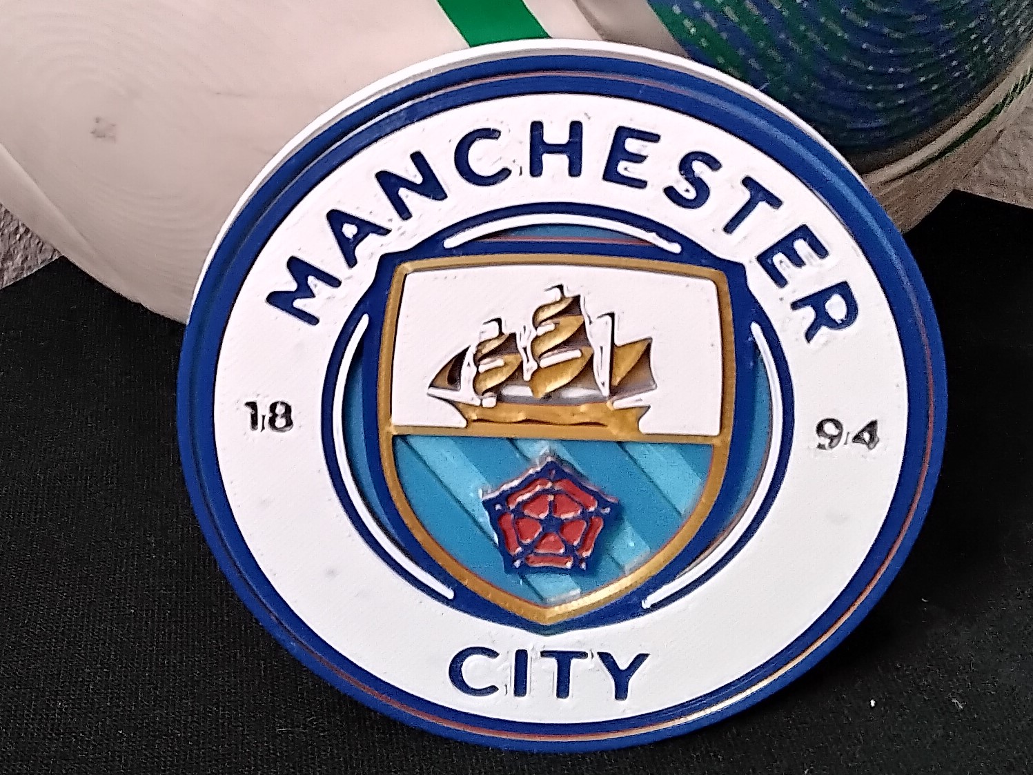 Concave Manchester City FC coaster or plaque by DaddyWazzy_TheCreator ...