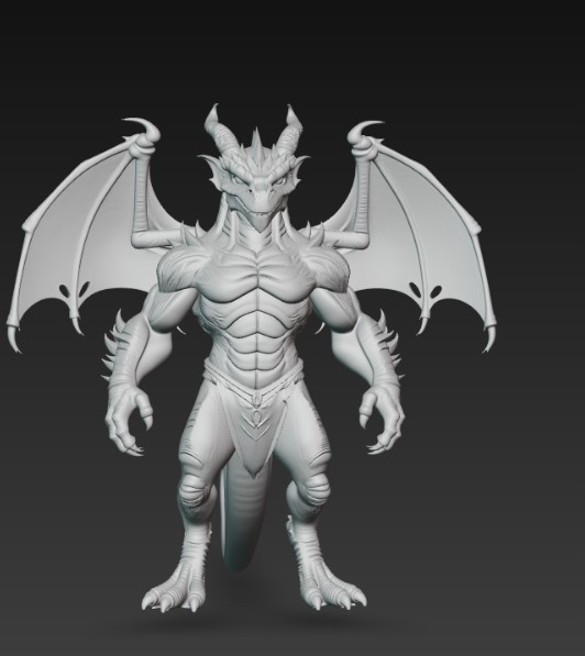 winged humanoid dragon — thumbnail 5