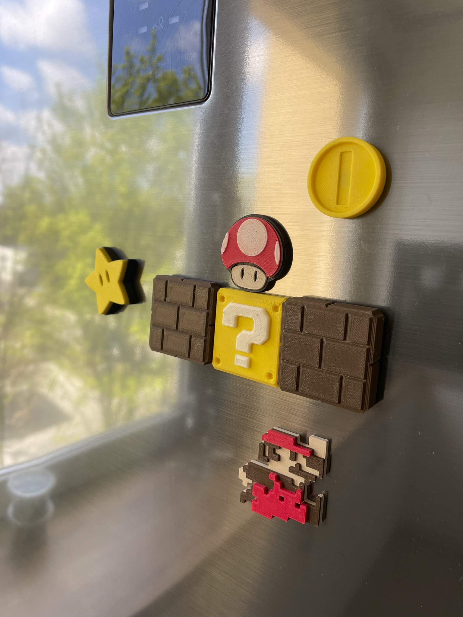 Mario Bros - fridge magnets 3D model thumbnail
