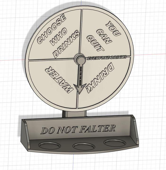 Drinking game - wheel for the brave